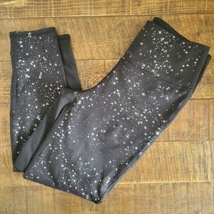 GapFit Black & Silver Star 7/8 Length Leggings